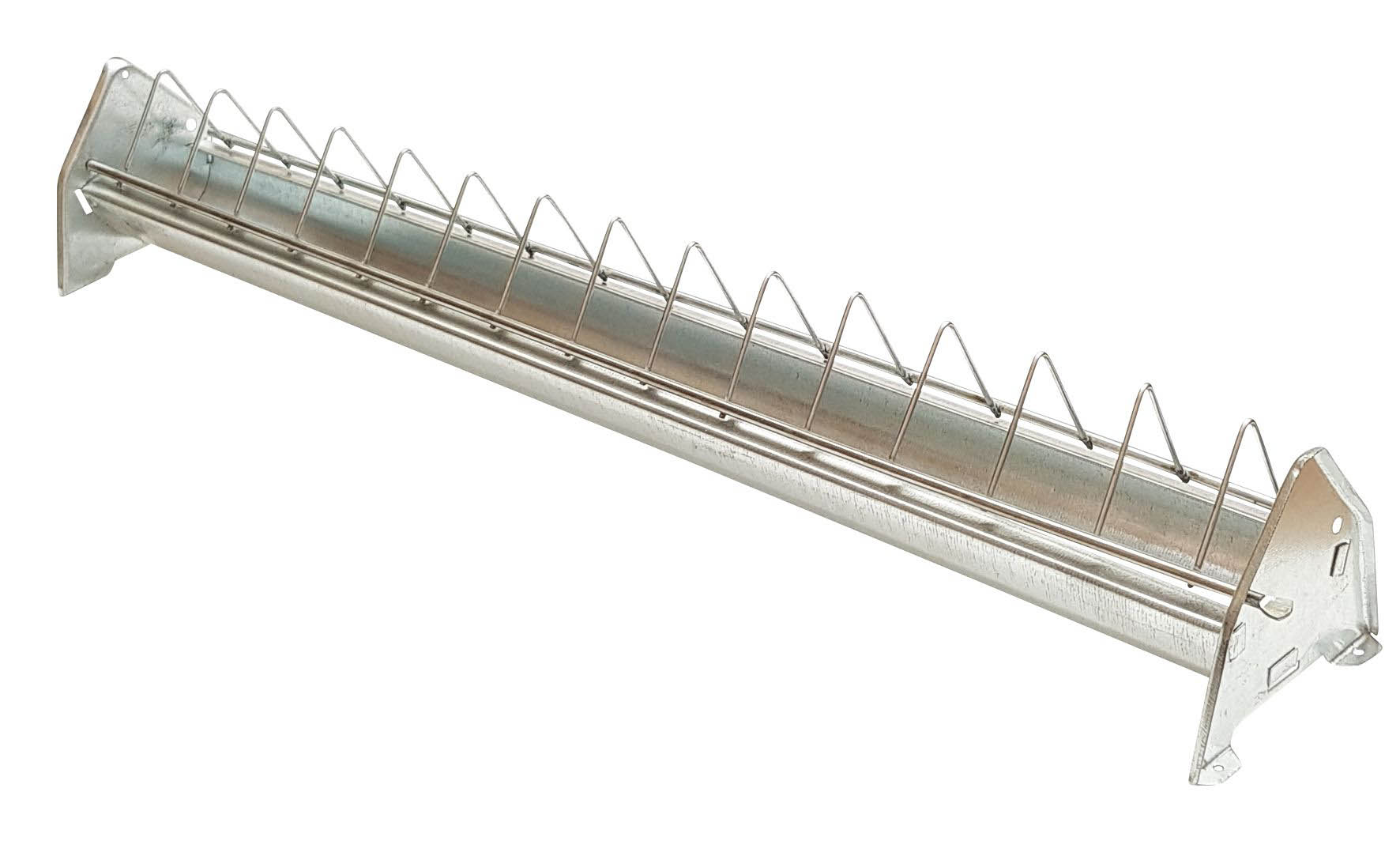 Futterrinne, Metall 50 cm - Galvanized Quail feeder