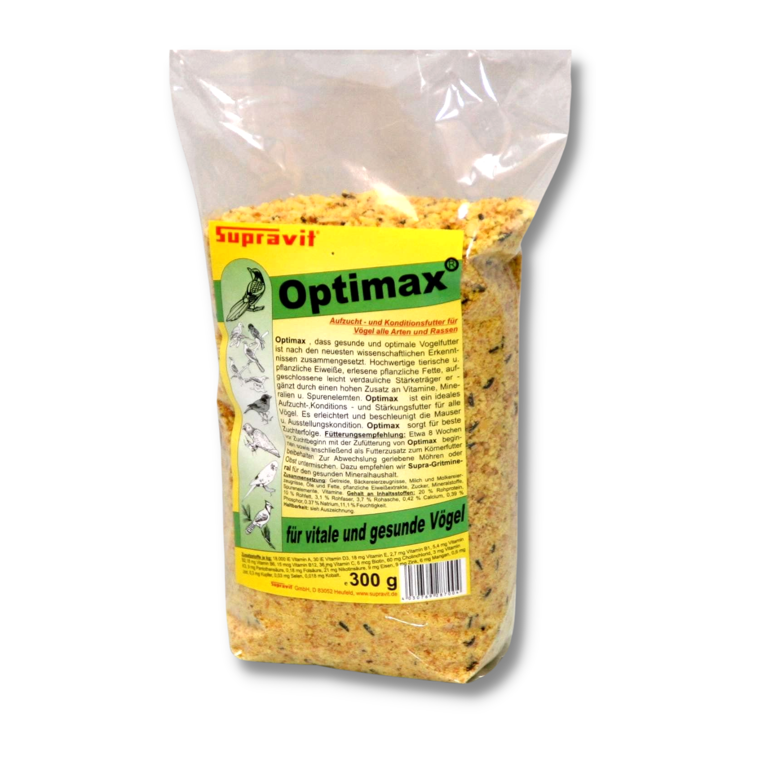 Optimax 300 g - Aufzuchtfutter & Konditionsfutter von Supravit 