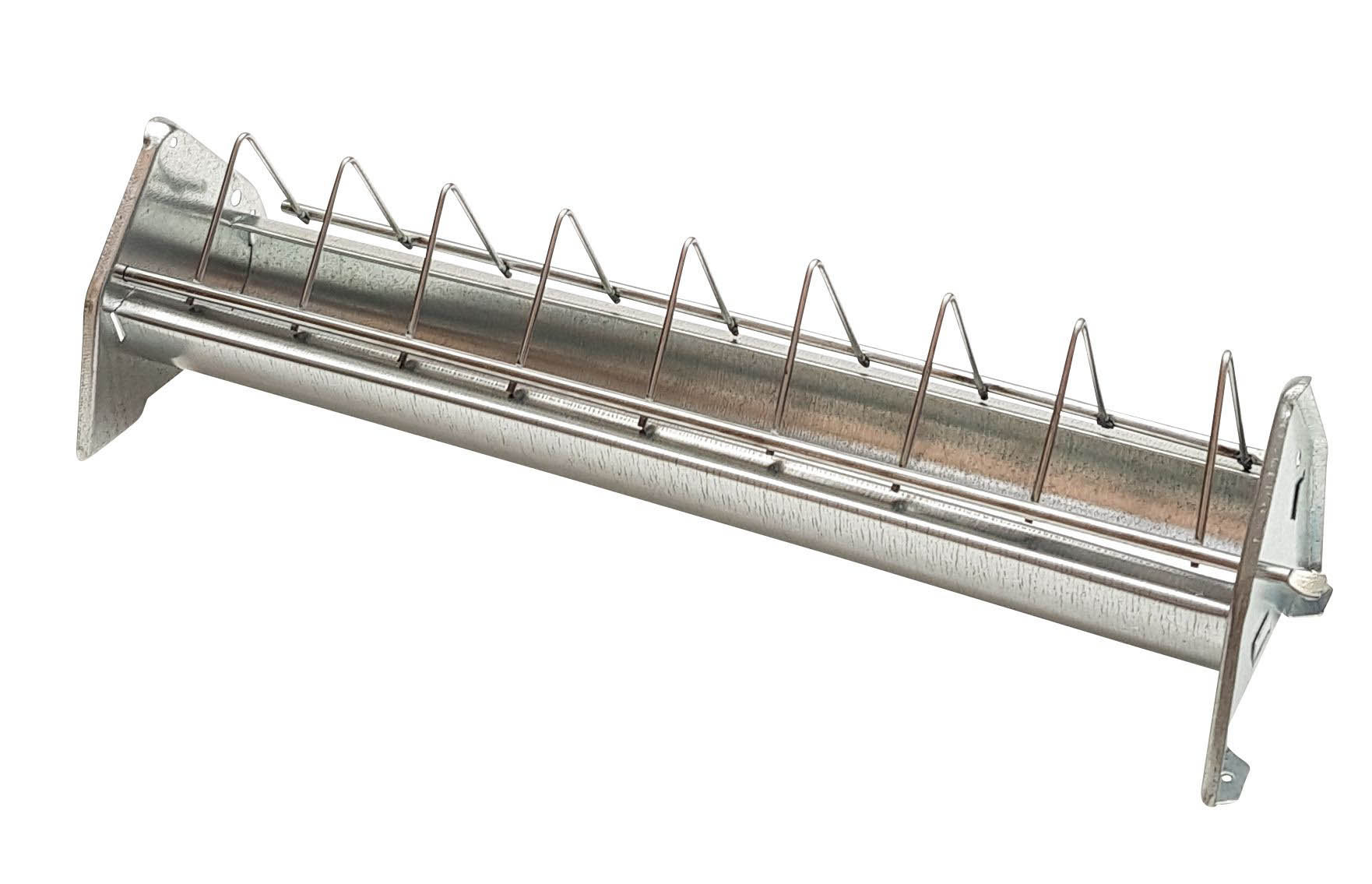 Futterrinne, Metall 30 cm - Galvanized Quail feeder