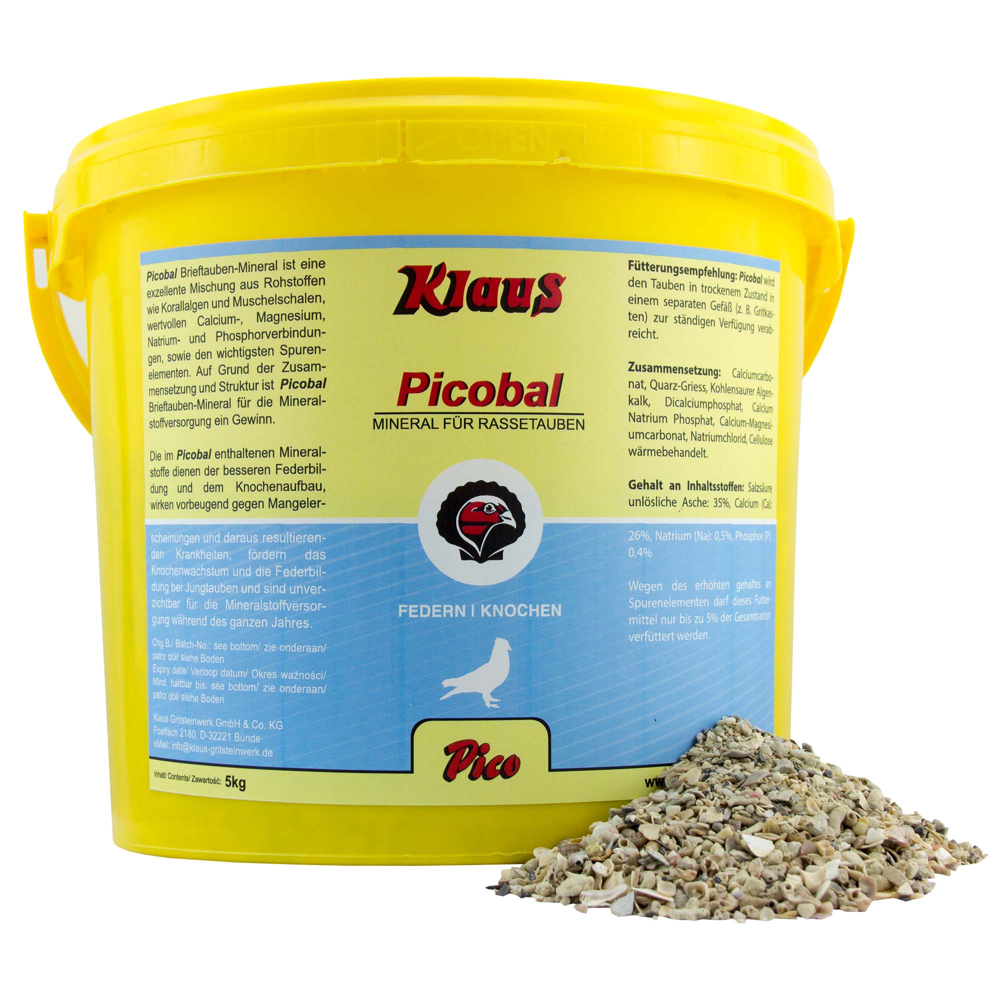 Picobal Rassetauben-Mineral  5 kg
