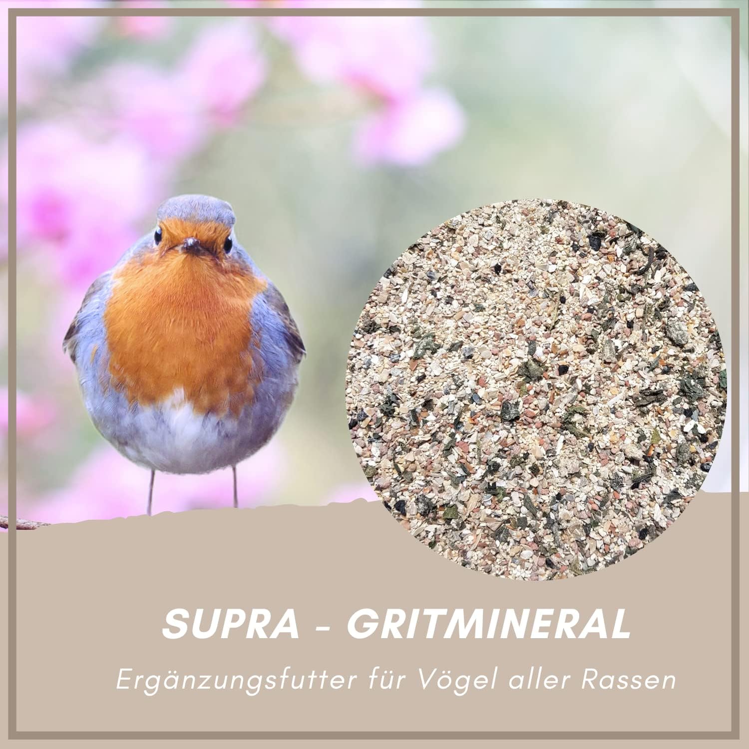 Supravit Supra-Gritmineral 250g Vogelgrit, Ergänzungsfutter für Vögel