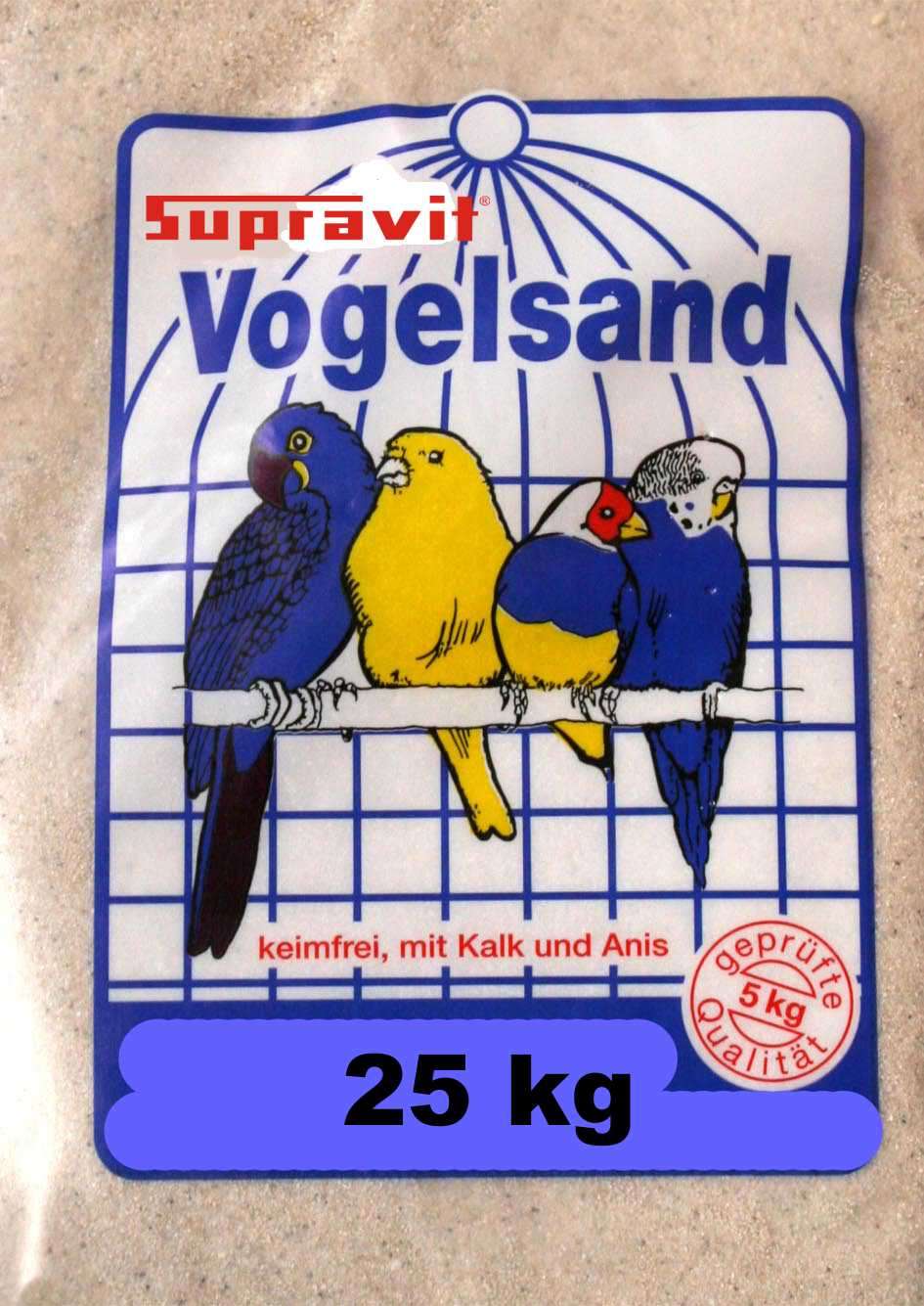 Vogelsand mit Kalk/Anis/Kohle  25kg